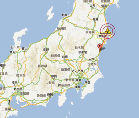 2.2 μSv/h around river-head area in Ibaraki