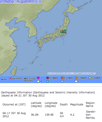 M5.7 and M4.2 hit eastern Japan continuously 3 M5.7 and M4.2 hit eastern Japan continuously 3