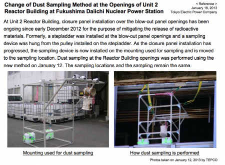 This is the dust sampling equipment of Fukushima nuclear plant